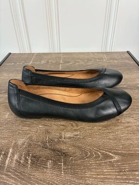 NEW Vionic Caroll Ballet Flat Black Comfort Shoe Women's Size 8